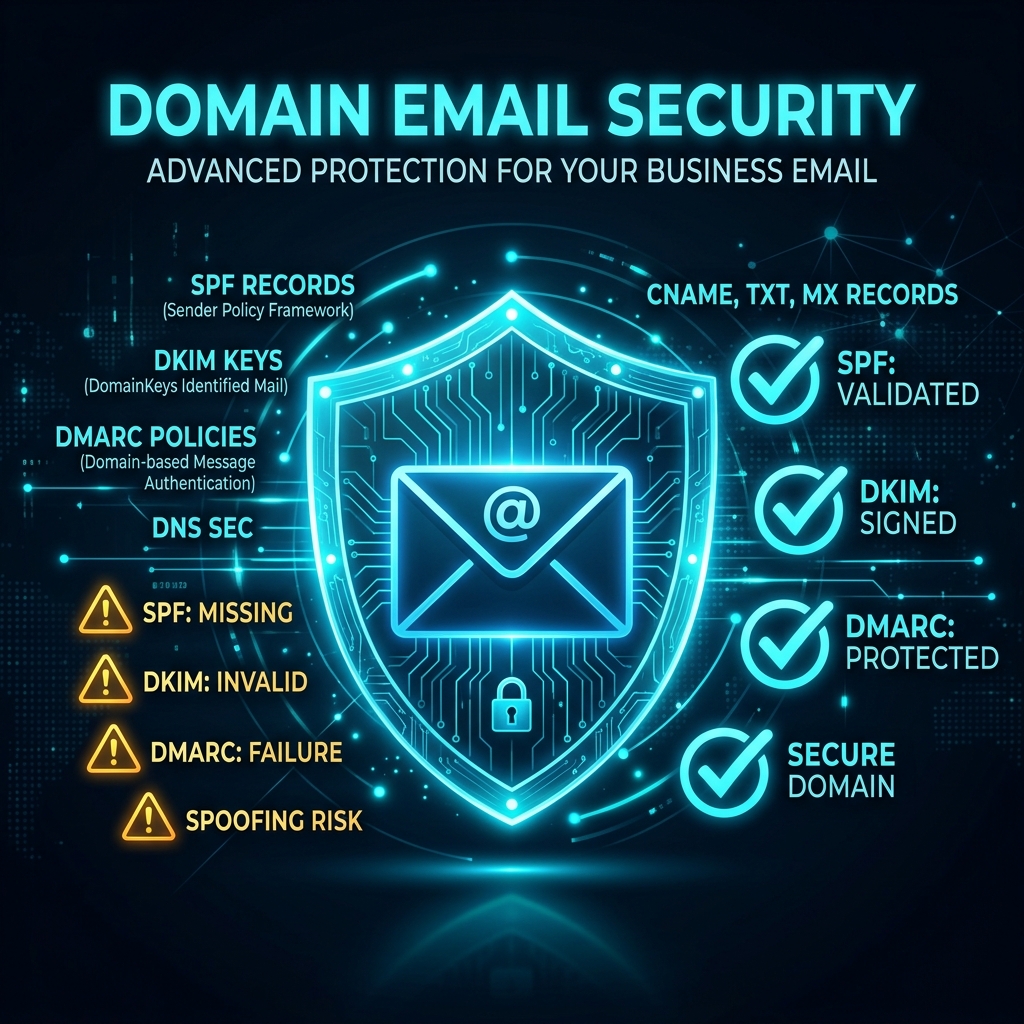 Domain Email Security (SPF, DMARC, DKIM)